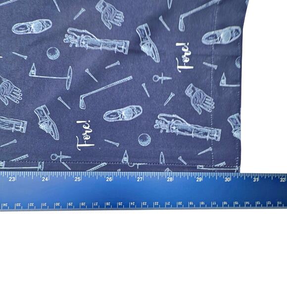 RLX Ralph Lauren Performance Golf Classic Fit Pant Bag FORE Club Navy Blue 33x32 - Picture 9 of 9